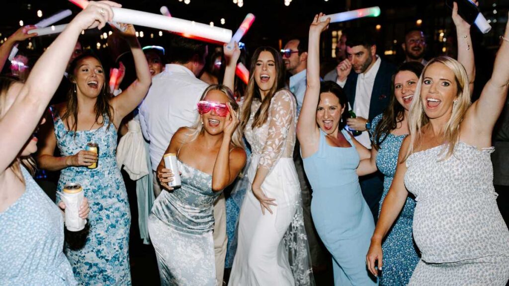 Engaged couple asking questions to a Chicago wedding DJ before booking