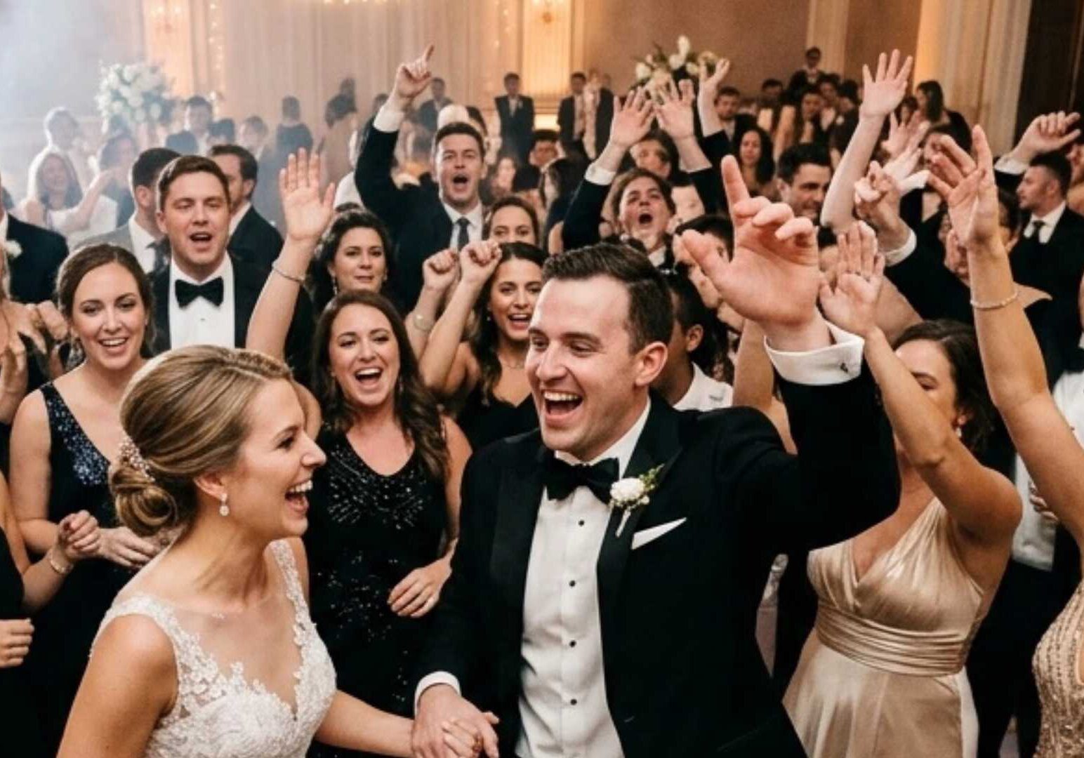 Packed Chicago Ballroom Wedding Dance Floor