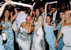 Engaged couple asking questions to a Chicago wedding DJ before booking